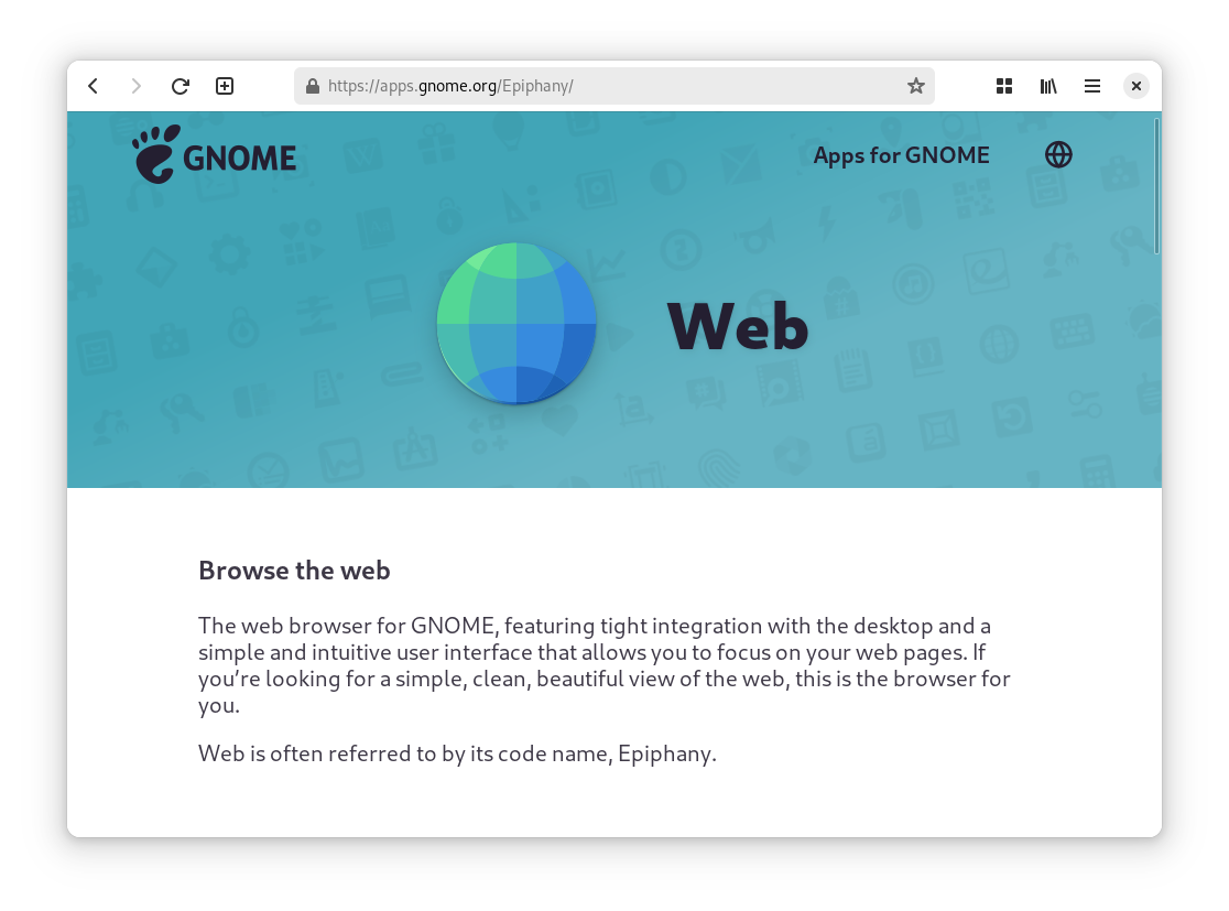 GNOME Web screenshot 1